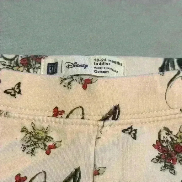 Disney x Baby Gap Bambi floral 12-18 Mo leggings - Picture 2 of 4